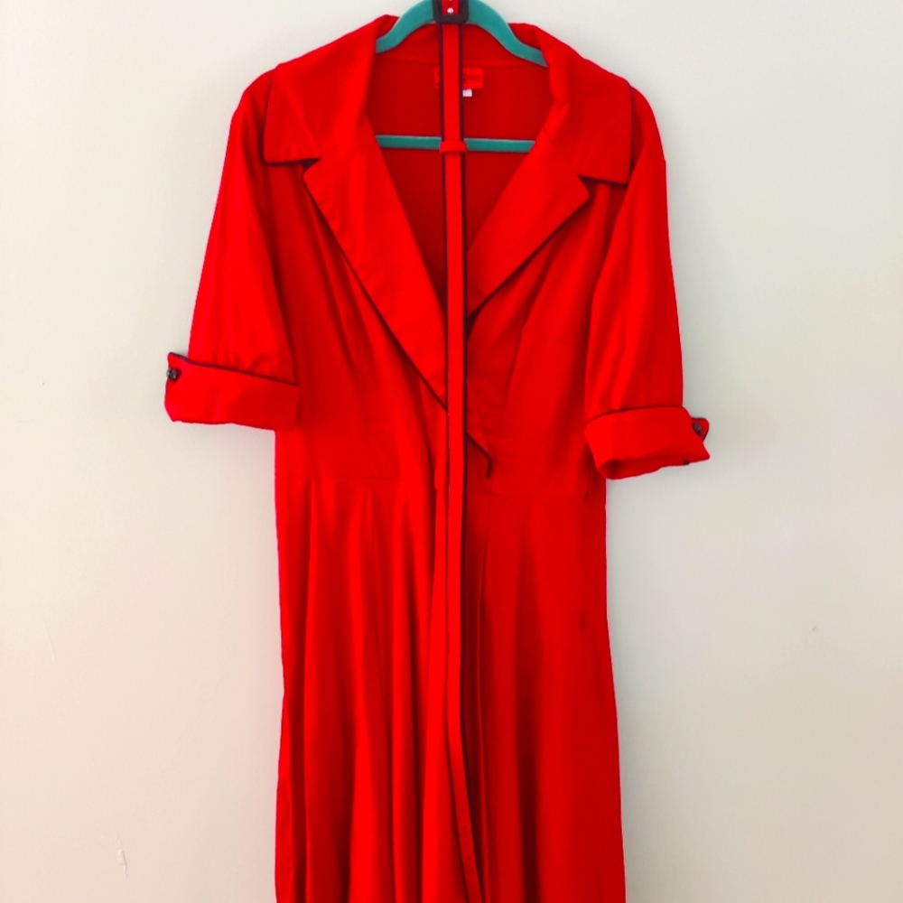 Deadly Dames Retro Rockabilly Red Dress